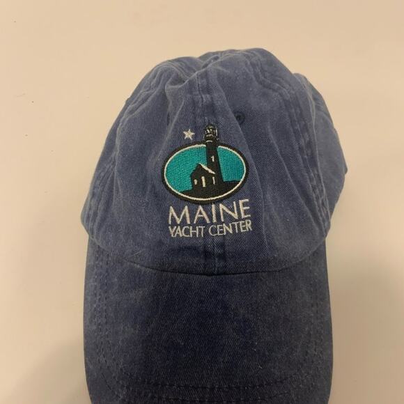 Maine yacht center sailing lighthouse souvenir leather strap adjustable hat cap! - Picture 2 of 5